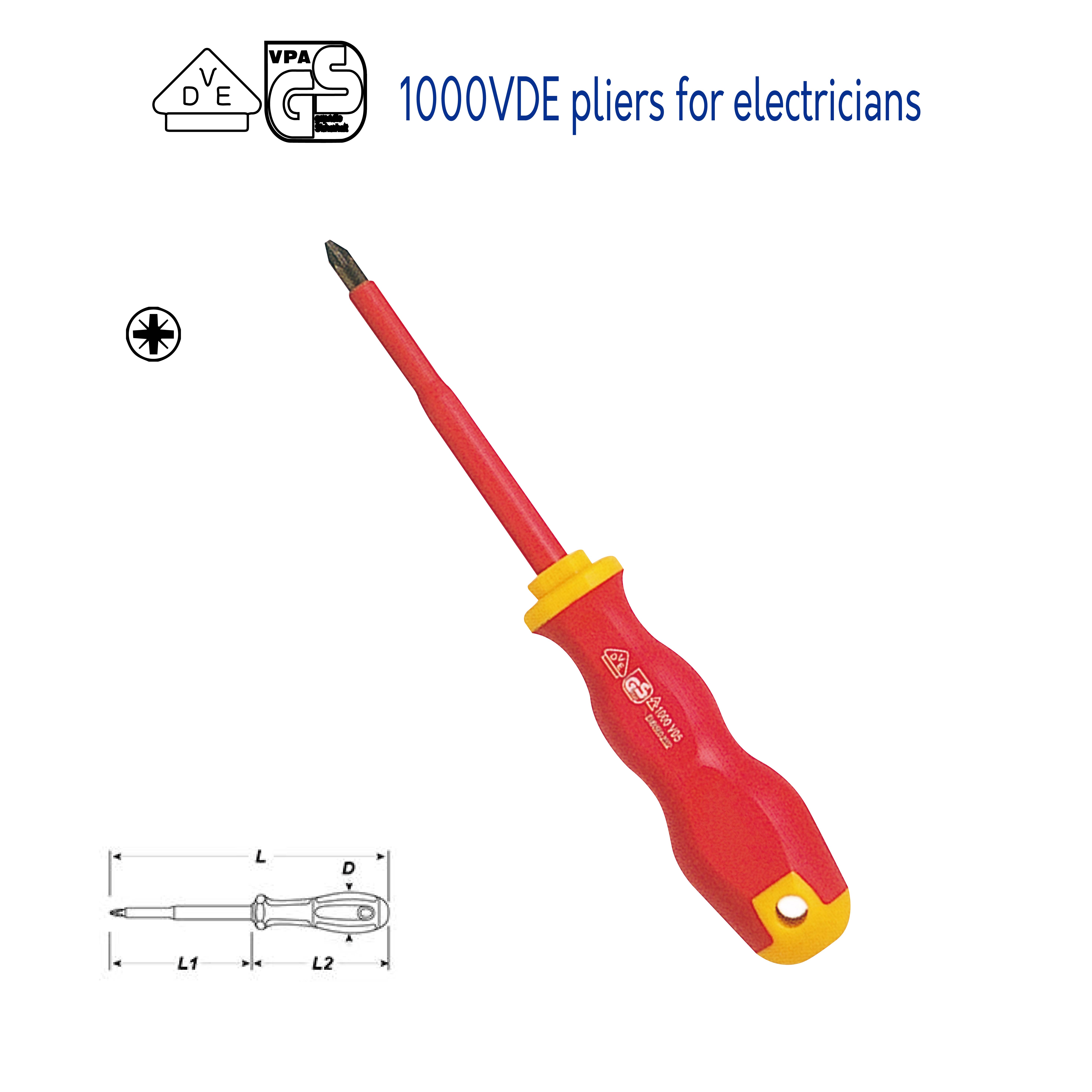 1000V 絕緣 VDE 螺絲起子